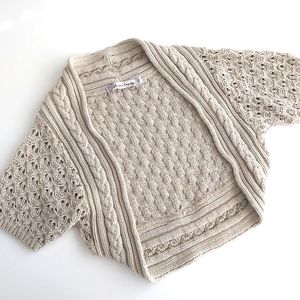 American Rag Cie Knit Cropped Cardigan | Open Front Cardigan | Bolero | Sweater